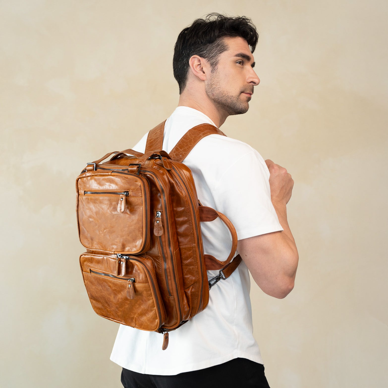 leather briefcase brown messenger bag school bag office bag laptop bag for men