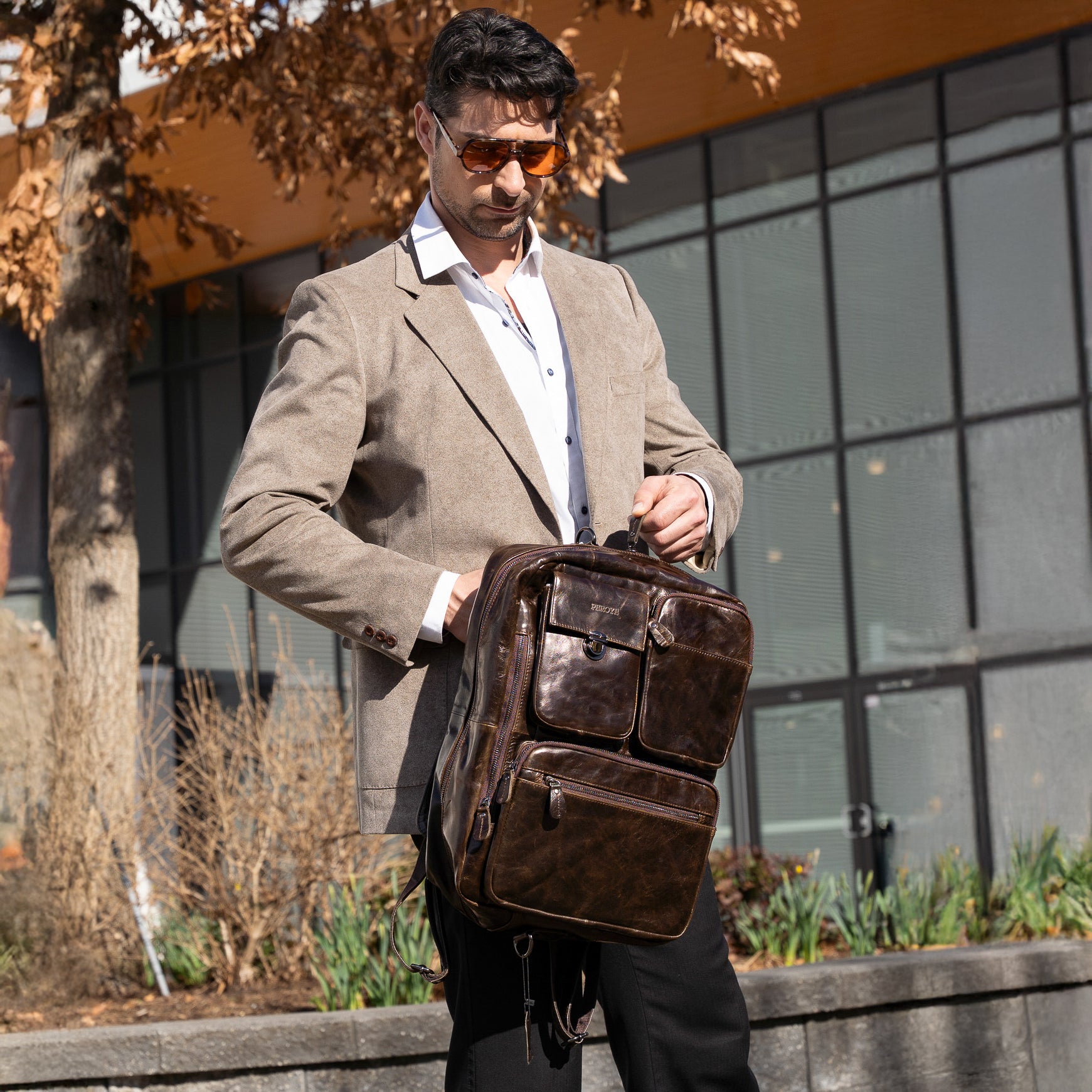 brown leather briefcase office bag laptop bag messenger bag men