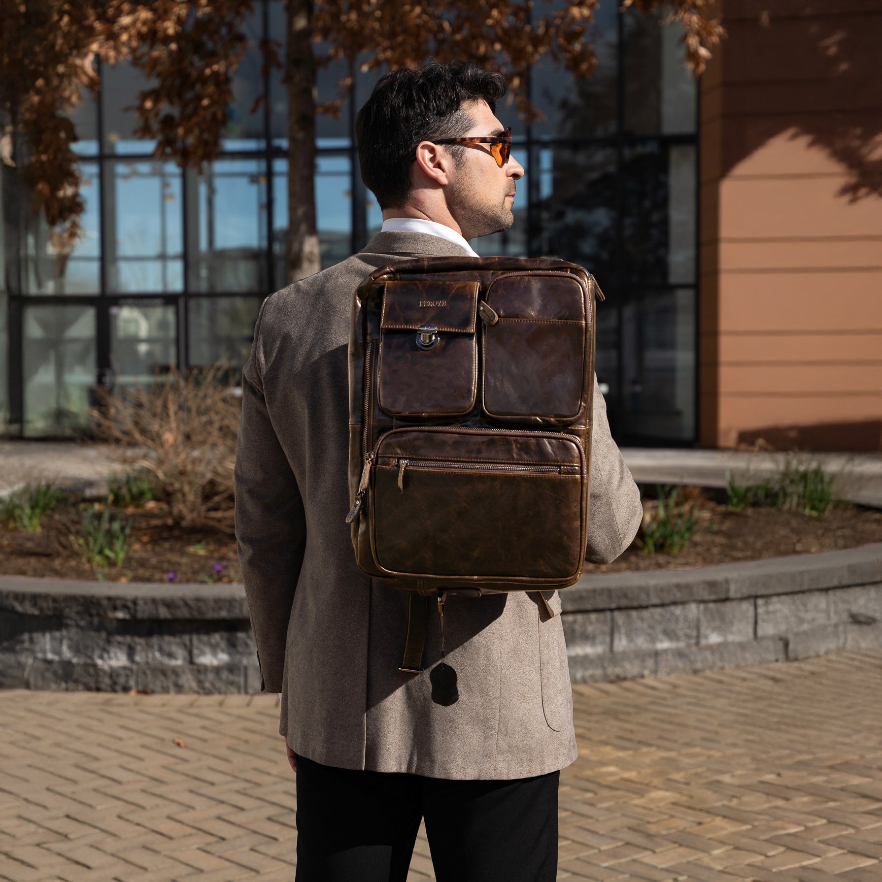 brown leather briefcase office bag laptop bag messenger bag men