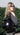 black leather backpack featured by peroye women model