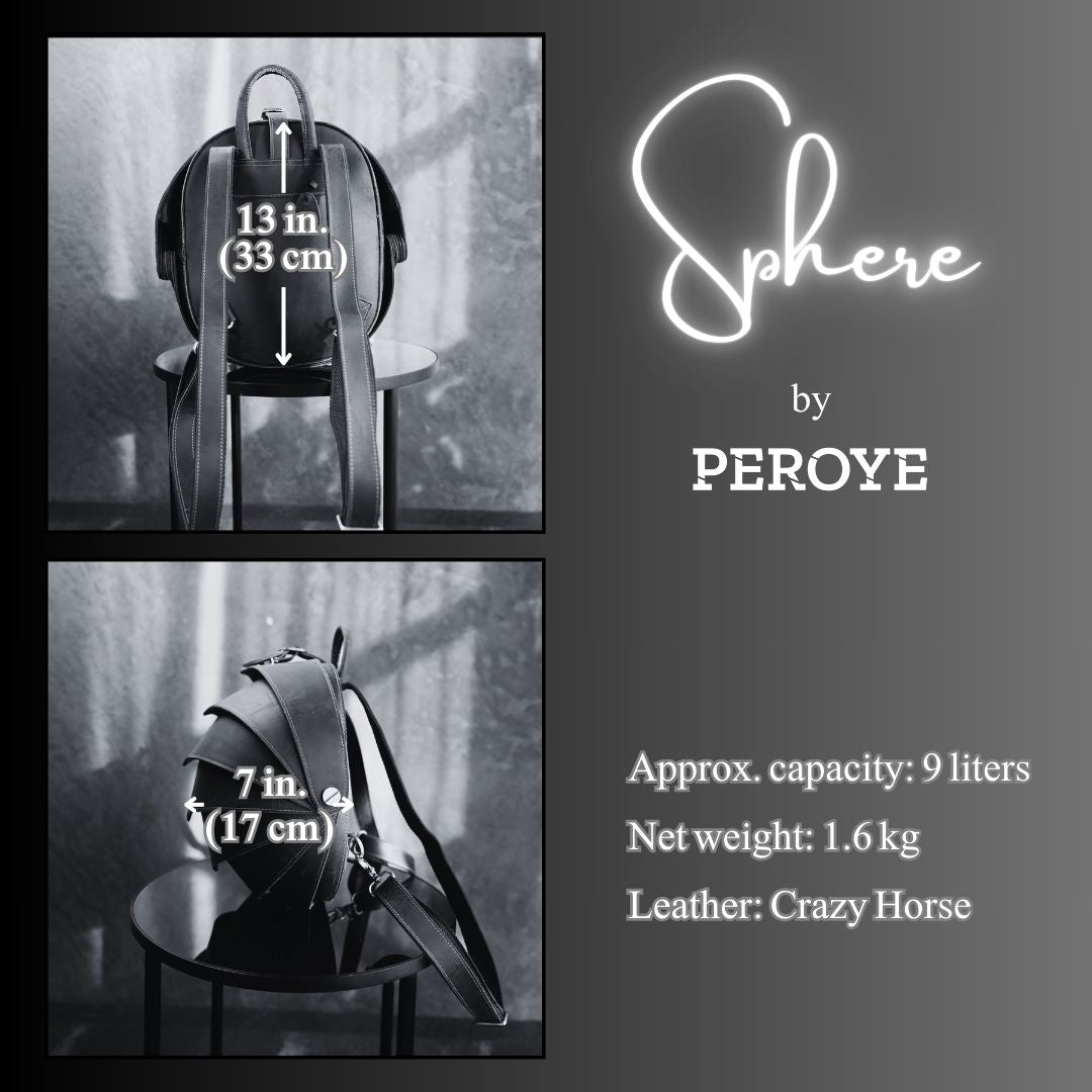 Sphere Backpack SPHERE - Peroye - Leather Backpack – PEROYE