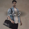 black crocodile patter alligator print leather duffel bag weekender bag gym bag for men and women